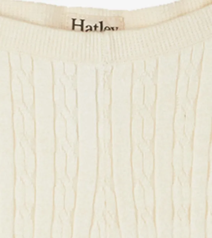 Hatley Girls Cream Cable Knit Tights Girls Bottoms