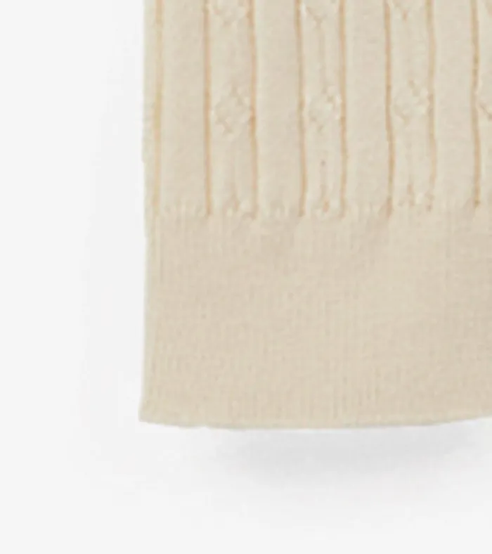 Hatley Girls Cream Cable Knit Tights Girls Bottoms