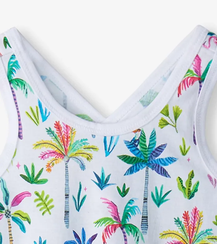 Hatley Girls Rainbow Palms Trapeze Dress Girls Dresses