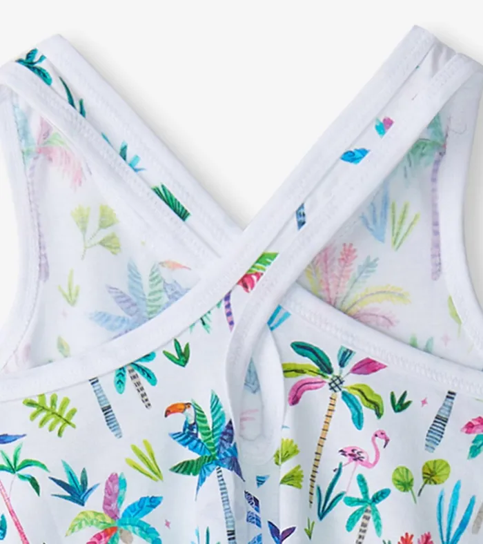 Hatley Girls Rainbow Palms Trapeze Dress Girls Dresses