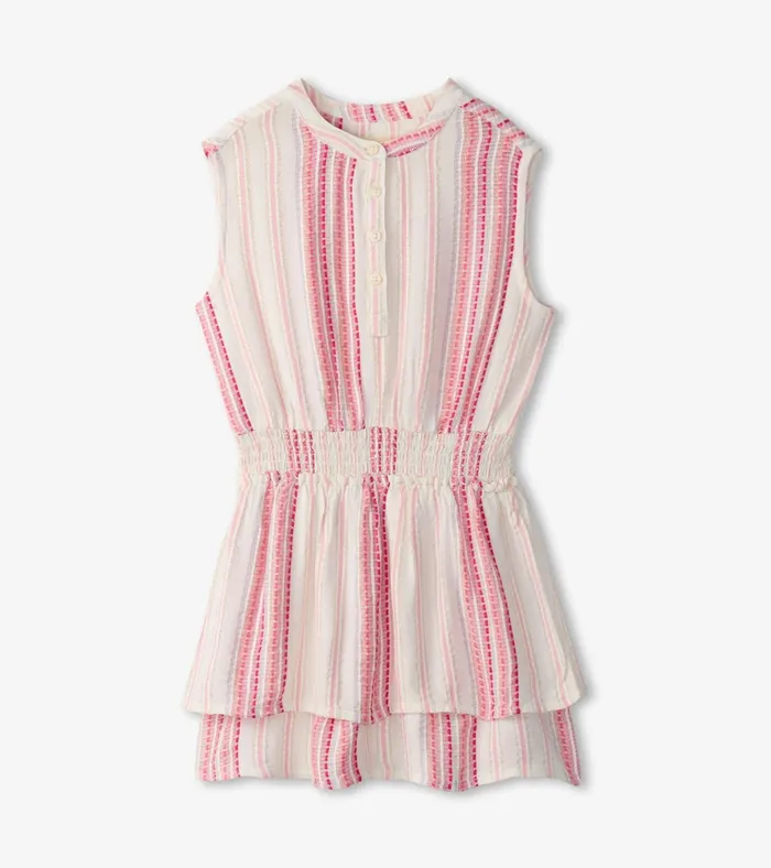 Hatley Girls Ribbon Stripe Smocked Waist Dress Girls Dresses