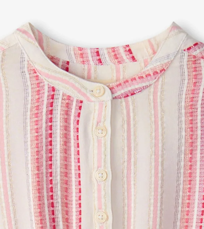 Hatley Girls Ribbon Stripe Smocked Waist Dress Girls Dresses