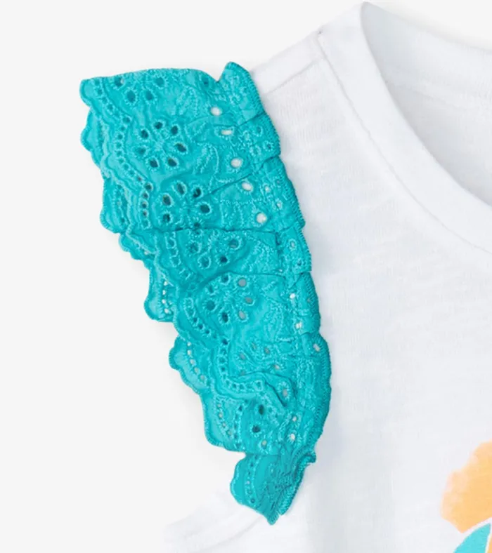 Hatley Girls Stay Golden Ruffle Sleeve Tank Top Girls Tops