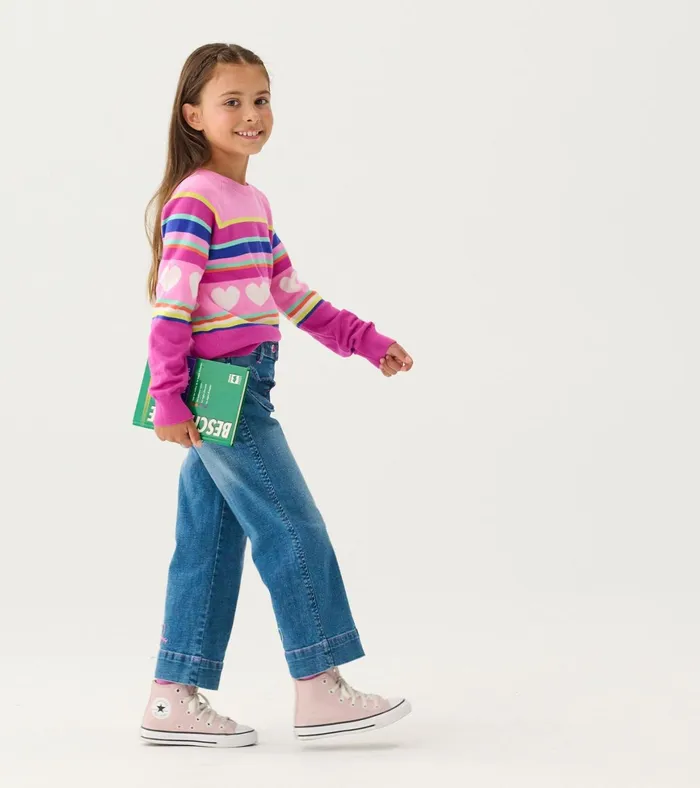 Hatley Girls Stretch Denim Wide Leg Pants Girls Bottoms