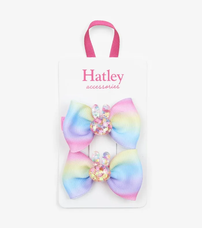 Hatley Glitter Bunnies Hair Clips Girls Accessories
