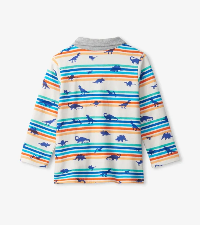 Hatley Mini Dinos Long Sleeve Polo TShirt Baby and Toddler Tops