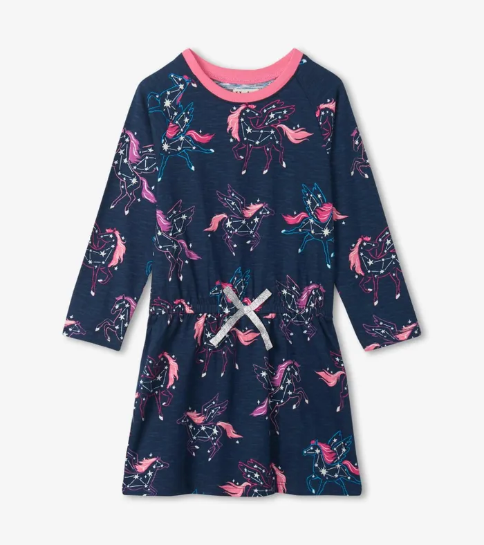 Hatley Pegasus Constellations Drop Waist Dress Girls Dresses