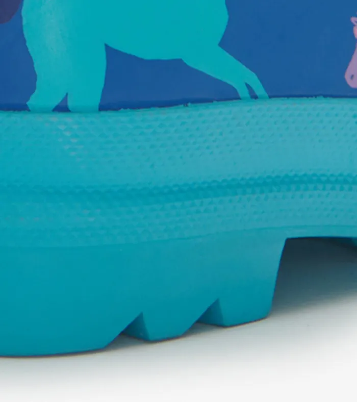 Hatley Prancing Horses Sherpa Lined Rain Boots Girls Rainwear