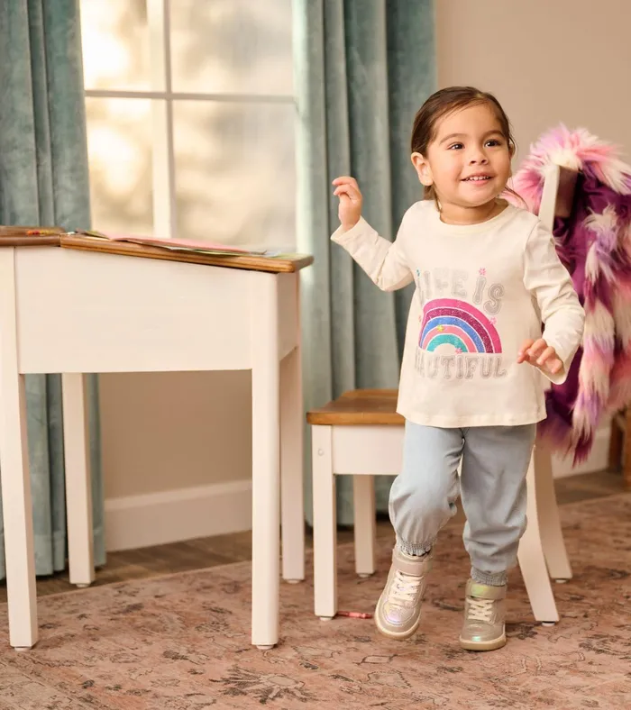 Hatley Rainbow Long Sleeve TShirt Baby and Toddler Tops