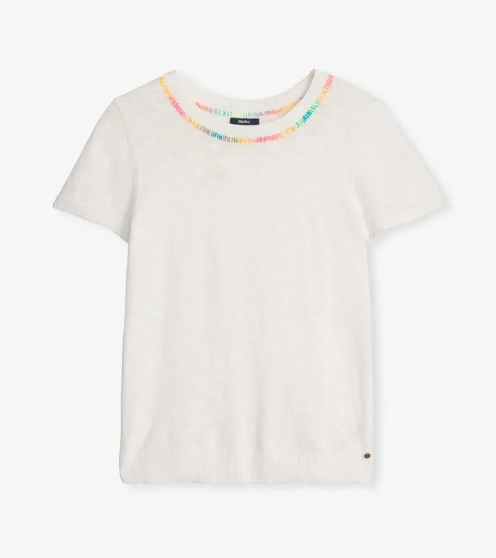 Hatley Simone Knit Tee 8211 White Women Tops