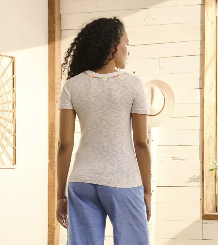 Hatley Simone Knit Tee 8211 White Women Tops