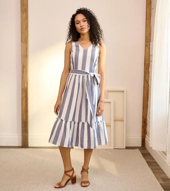 Hatley Sydney Midi Dress 8211 Summer Stripes Women Dresses