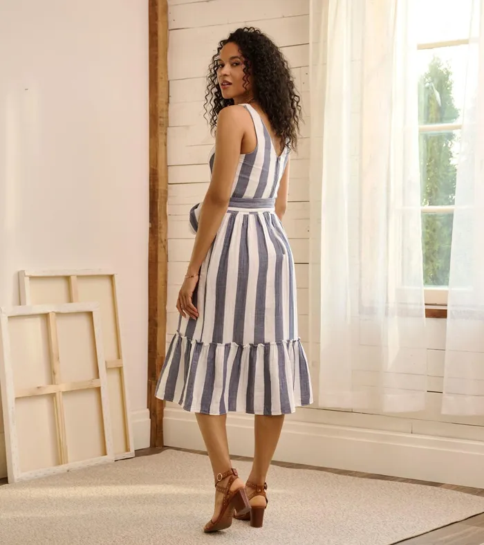 Hatley Sydney Midi Dress 8211 Summer Stripes Women Dresses