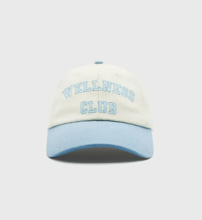 Hats Women Sporty and Rich Wellness Club Wool Hat 8211 Off WhiteSky Blue