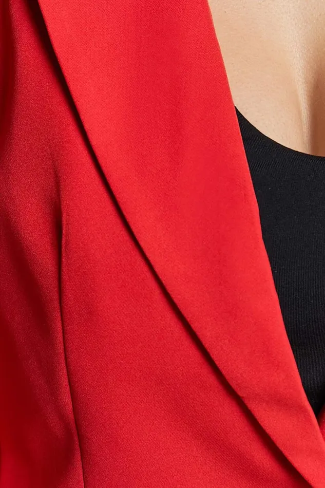 Hermie Blazer 8211 Single Breasted Blazer In Red Women Showpo Blazers