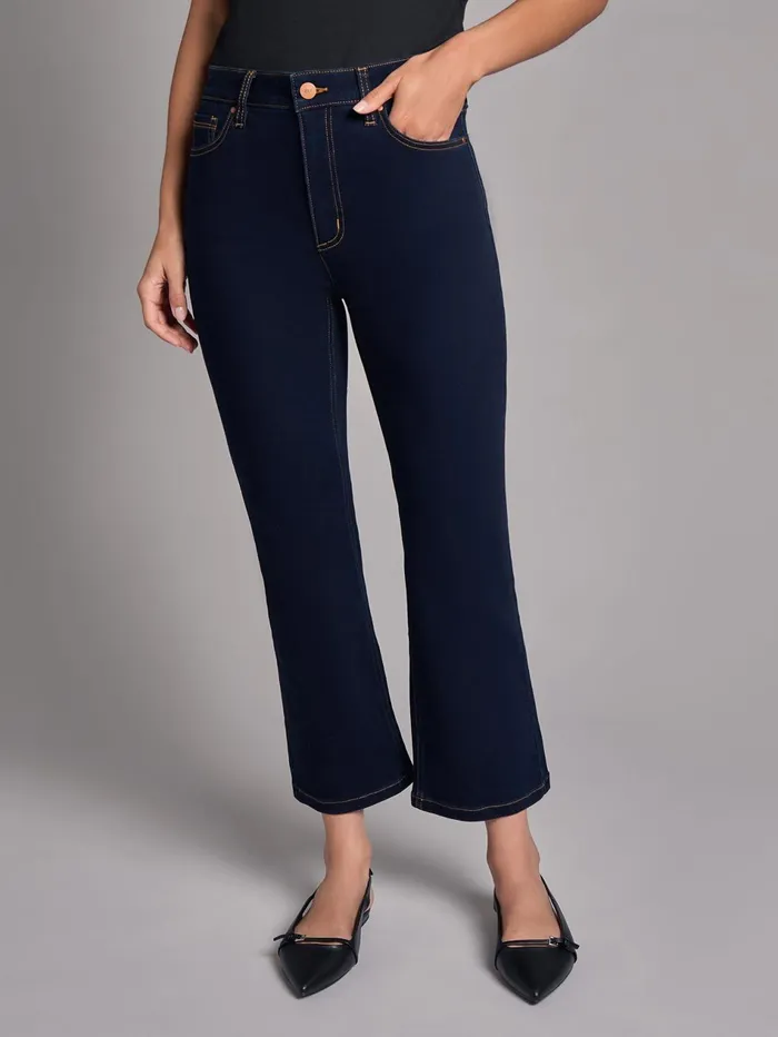 High Rise Cropped Kick Flare Jeans Women Jones New York Cropped Jeans