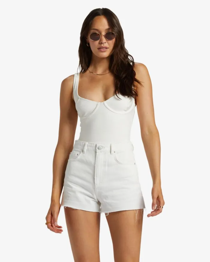 High Tides Short Denim Shorts Salt Crystal Women Billabong Shorts