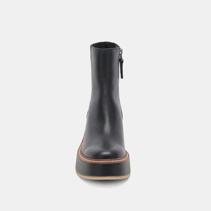 Hilde Boots Black Leather Women Dolce Vita Boots and Booties