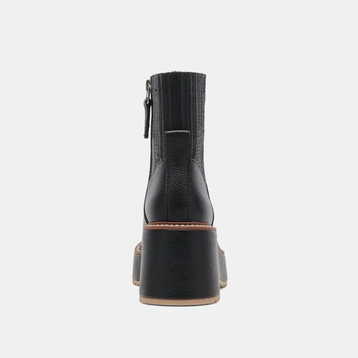 Hilde Boots Black Leather Women Dolce Vita Boots and Booties