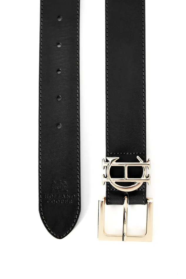Holland Cooper Belts Women HC Classic Logo Belt Black Holland Cooper Belts Women HC Classic Logo Belt Black