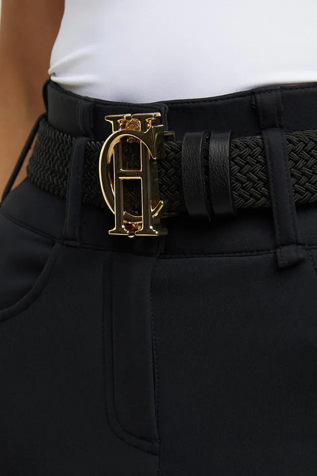 Holland Cooper Belts Women HC Heritage Belt Black Holland Cooper Belts Women HC Heritage Belt Black