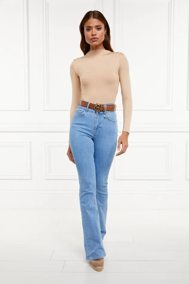 Holland Cooper Bodysuits Women Harper Long Sleeve Bodysuit Light Camel Holland Cooper Bodysuits Women Harper Long Sleeve Bodysuit Light Camel