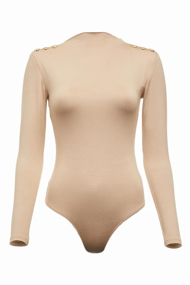 Holland Cooper Bodysuits Women Harper Long Sleeve Bodysuit Light Camel Holland Cooper Bodysuits Women Harper Long Sleeve Bodysuit Light Camel