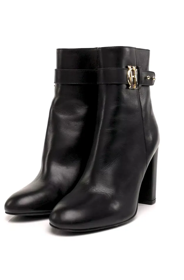 Holland Cooper Boots Women Mayfair Ankle Boot Black Leather Holland Cooper Boots Women Mayfair Ankle Boot Black Leather