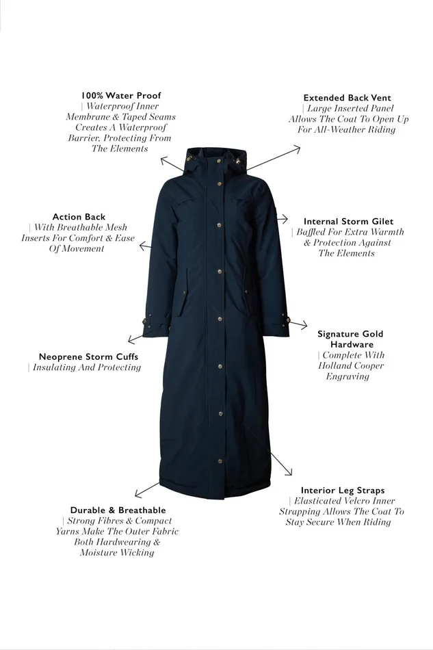 Holland Cooper Coats Women Longline Training Coat Holland Cooper Coats Women Longline Training Coat