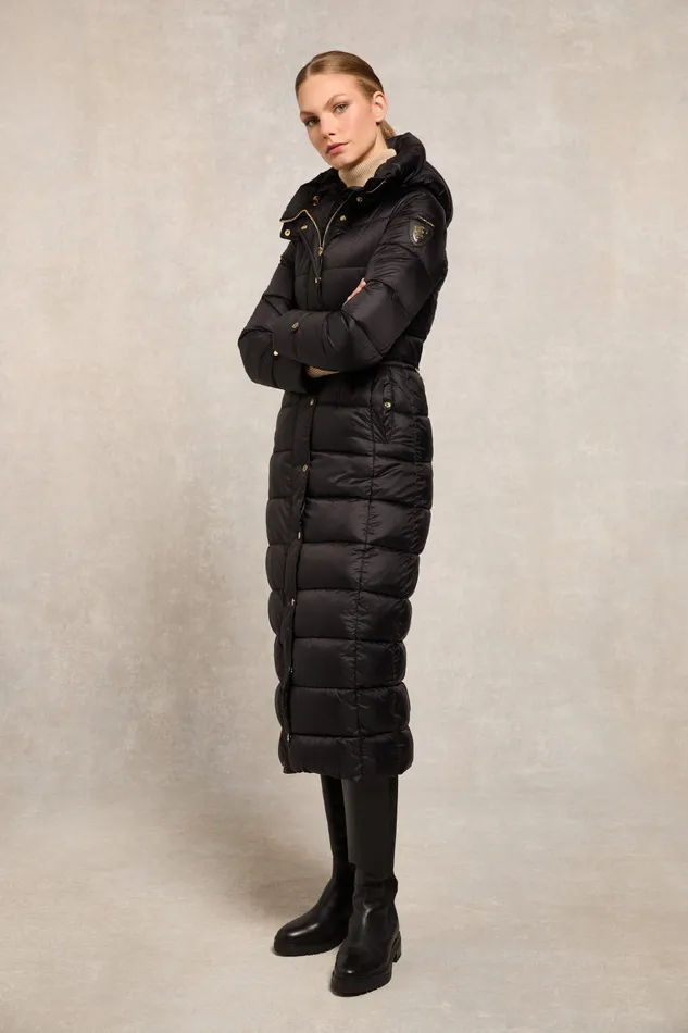 Holland Cooper Coats Women The Arosa Longline Coat Black Holland Cooper Coats Women The Arosa Longline Coat Black