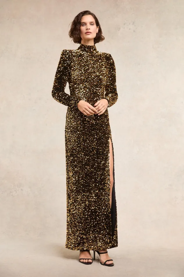 Holland Cooper Dresses Women Victoria Sequin Maxi Dress