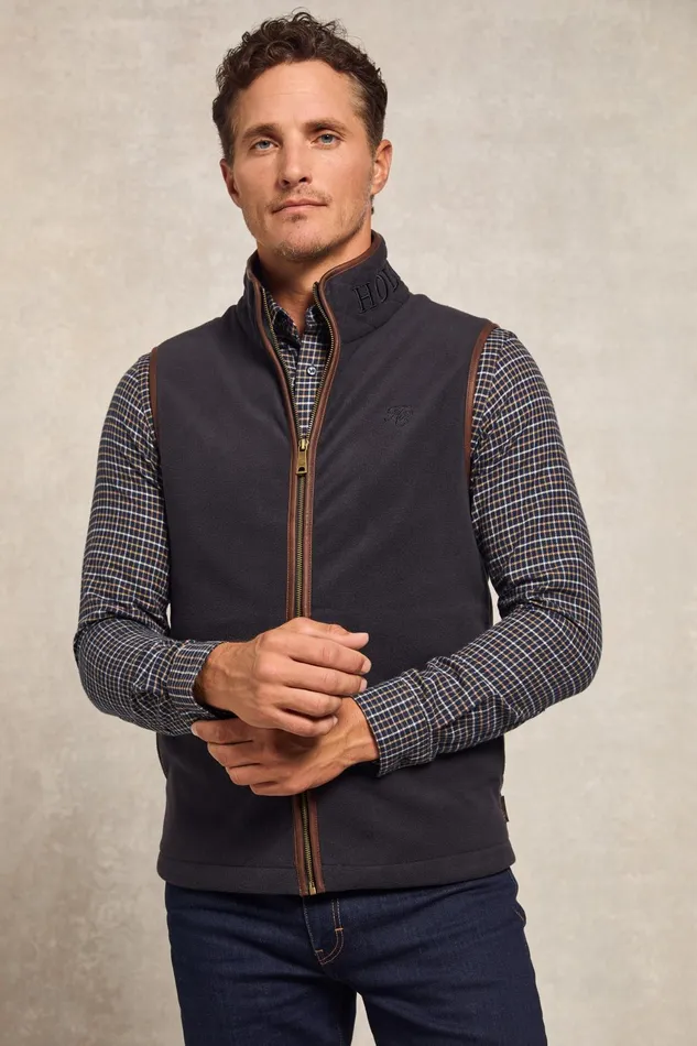 Holland Cooper Fleeces Men Country Fleece Gilet Ink Navy