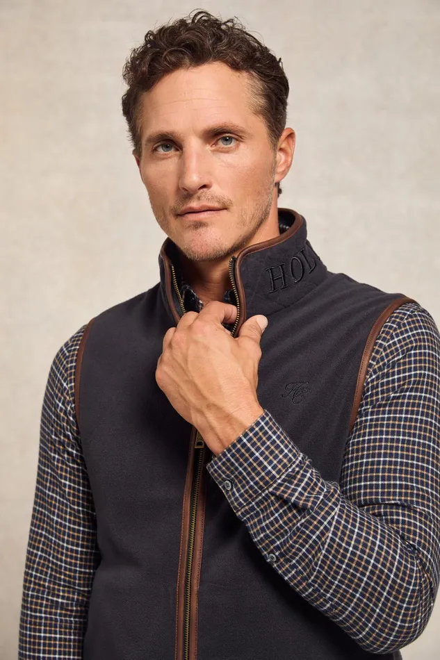 Holland Cooper Fleeces Men Country Fleece Gilet Ink Navy