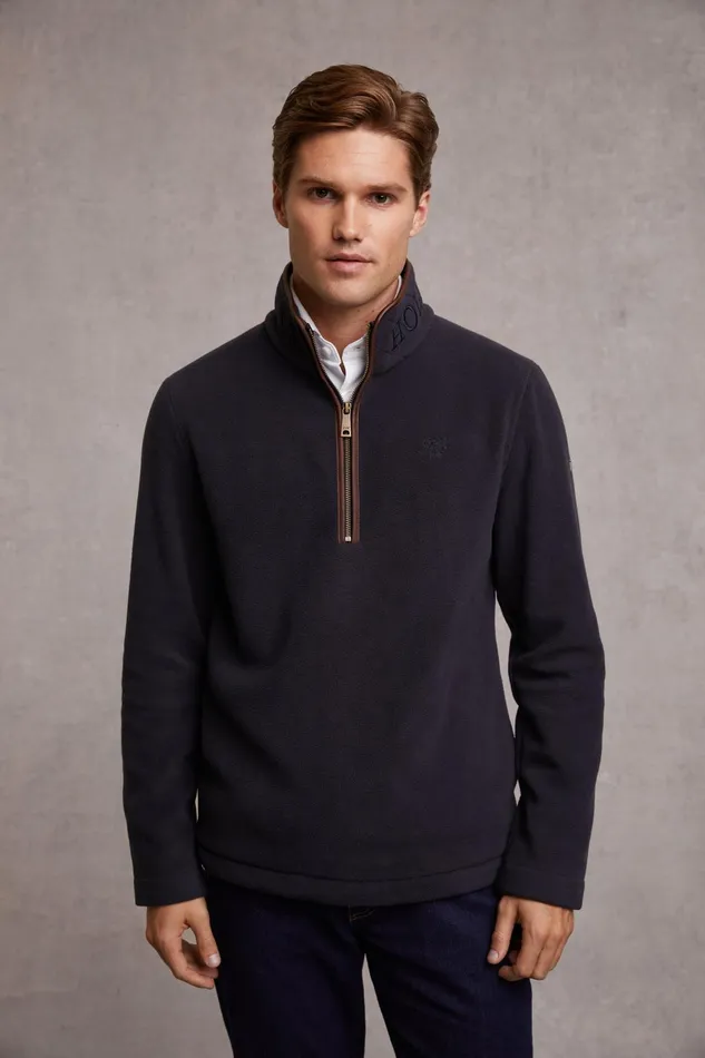 Holland Cooper Fleeces Men Country Fleece Quarter Zip Ink Navy Holland Cooper Fleeces Men Country Fleece Quarter Zip Ink Navy