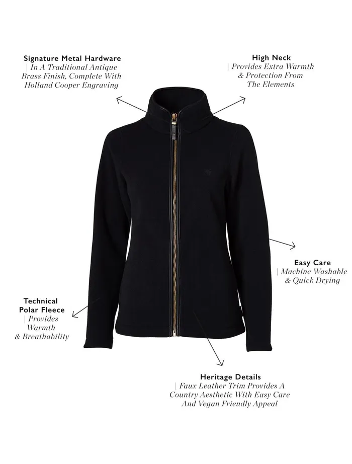 Holland Cooper Fleeces Women Country Fleece Jacket Black