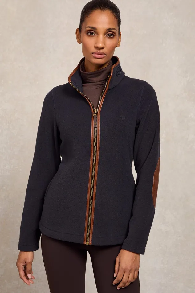 Holland Cooper Fleeces Women Country Fleece Jacket Ink Navy