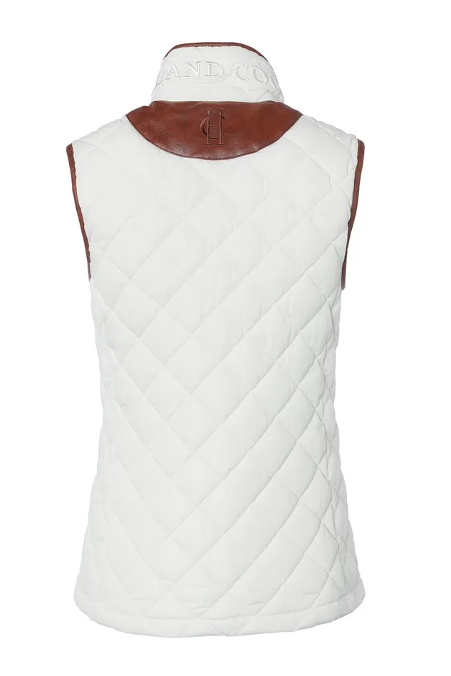 Holland Cooper Gilets Women Country Quilted Gilet Cream Holland Cooper Gilets Women Country Quilted Gilet Cream