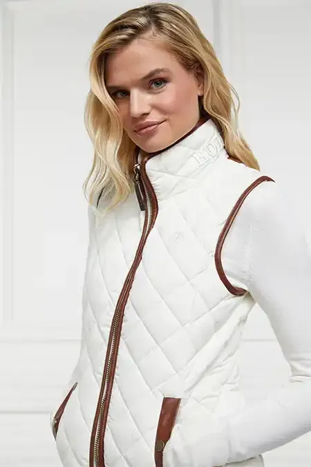Holland Cooper Gilets Women Country Quilted Gilet Cream Holland Cooper Gilets Women Country Quilted Gilet Cream