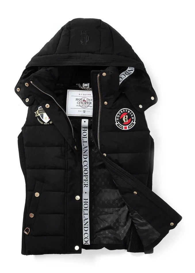 Holland Cooper Gilets Women Team HC Gilet Black Holland Cooper Gilets Women Team HC Gilet Black