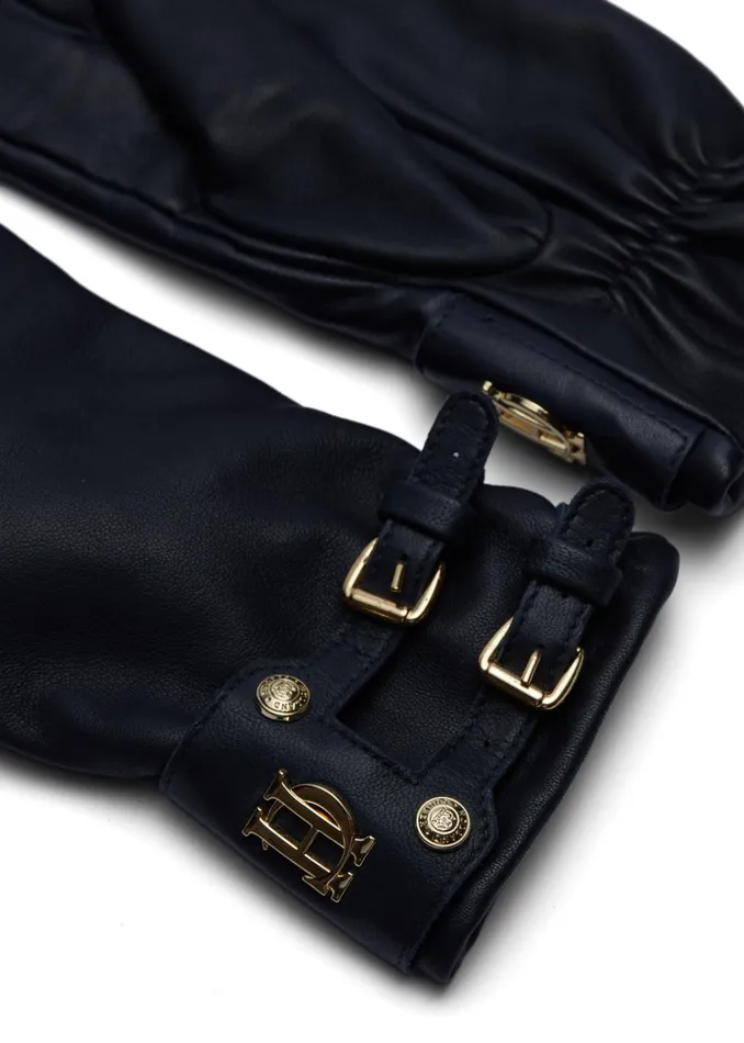 Holland Cooper Gloves Women Monogram Leather Gloves Ink Navy Holland Cooper Gloves Women Monogram Leather Gloves Ink Navy