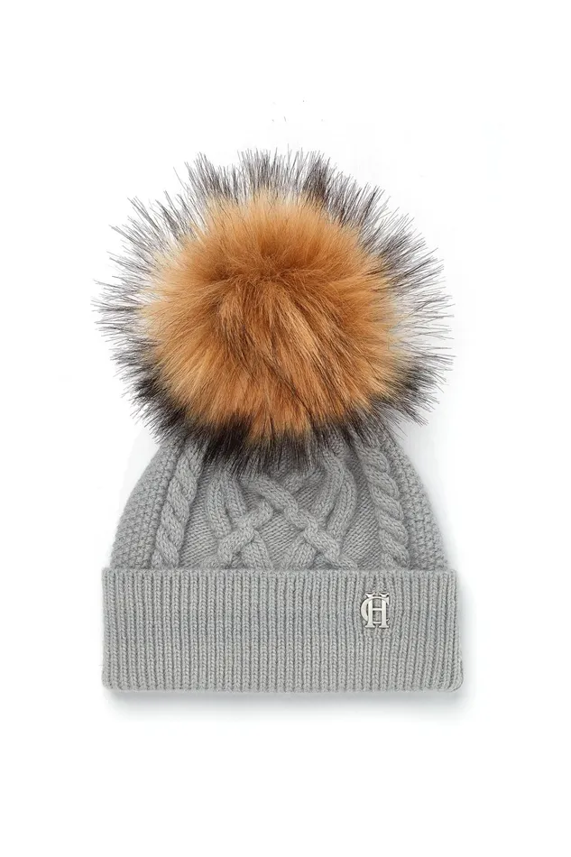 Holland Cooper Hats and Headbands Women Cortina Bobble Hat Soft Grey