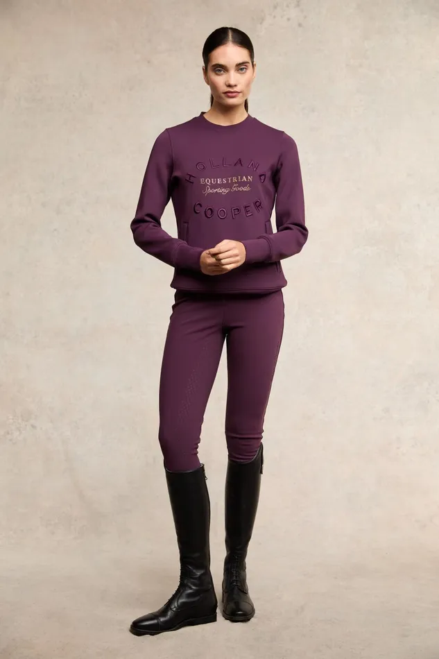 Holland Cooper Hoodies and Sweatshirts Women Crystal Crew Neck Sweat Aubergine Holland Cooper Hoodies and Sweatshirts Women Crystal Crew Neck Sweat Aubergine