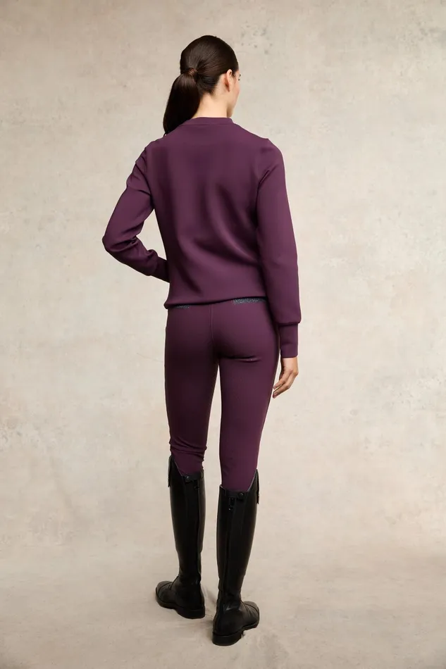 Holland Cooper Hoodies and Sweatshirts Women Crystal Crew Neck Sweat Aubergine Holland Cooper Hoodies and Sweatshirts Women Crystal Crew Neck Sweat Aubergine