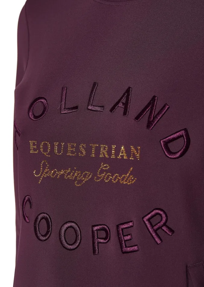 Holland Cooper Hoodies and Sweatshirts Women Crystal Crew Neck Sweat Aubergine Holland Cooper Hoodies and Sweatshirts Women Crystal Crew Neck Sweat Aubergine