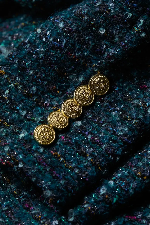 Holland Cooper Jackets Women Chelsea Jacket Emerald Boucle