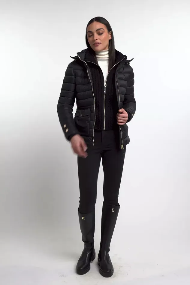Holland Cooper Jackets Women Pearson Hybrid Jacket Black