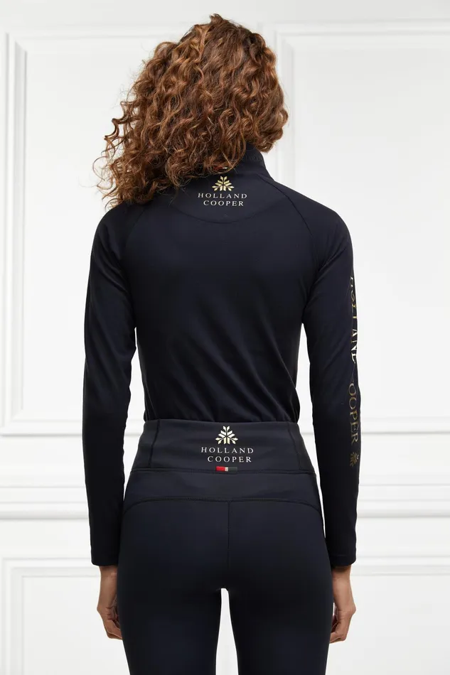 Holland Cooper Knitwear And Thermals Women Thermal Ski Base Layer Black Holland Cooper Knitwear And Thermals Women Thermal Ski Base Layer Black