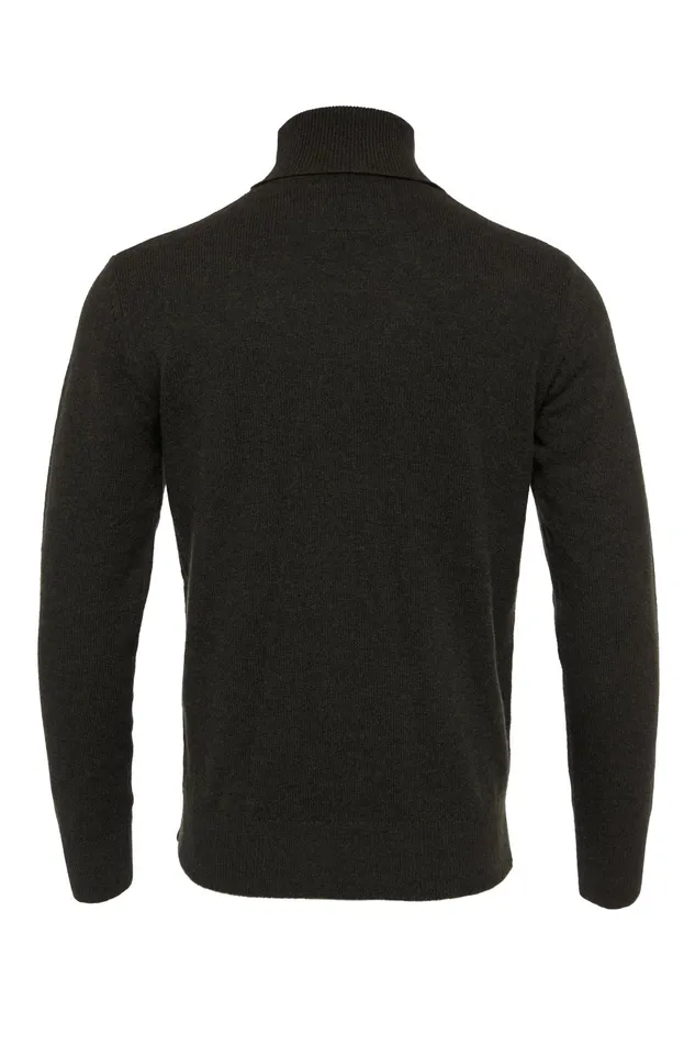 Holland Cooper Knitwear Men Byron Roll Neck Knit Moss