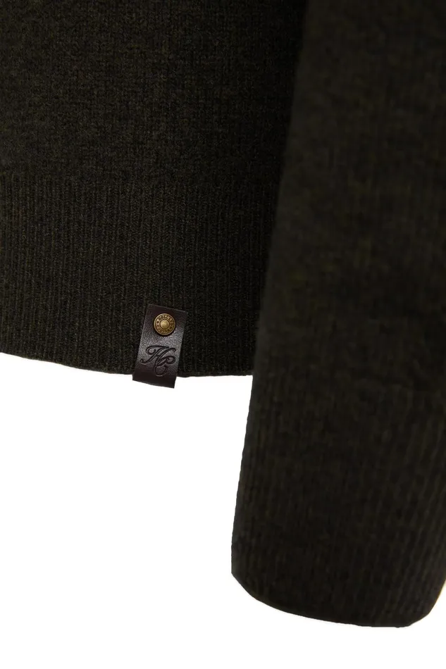 Holland Cooper Knitwear Men Byron Roll Neck Knit Moss