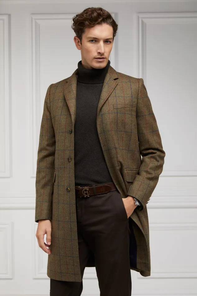 Holland Cooper Knitwear Men Byron Roll Neck Knit Moss
